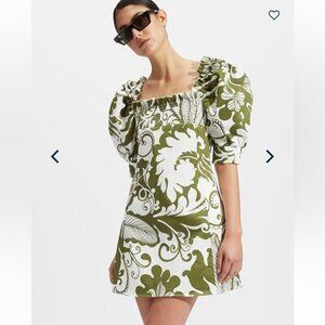 LA DOUBLEJ  Abstract Print Puff-sleeve Sexy Dress | Poshmark