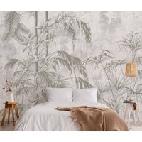 Old Vintage Grunge Wall Mural, Floral Wallpaper, Self Adhesive, Peel & Stick Decor, Removable Wallpa | Etsy (US)