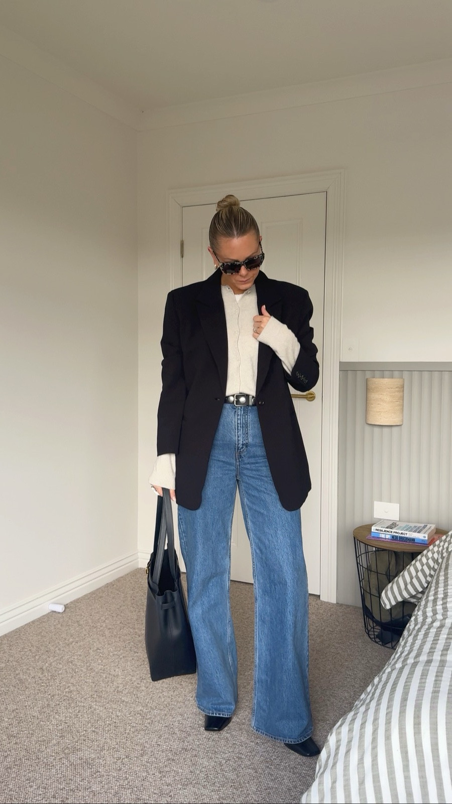 Jeans and heeled boots for a cool spring morning at work. I’m in a medium in the blazer and knit, and an 11 in the jeans x

#LTKstyletip #LTKaustralia #LTKspring