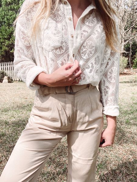 Spring wardrobe staples is Anthropologie tops and Abercrombie pants. 

#LTKSpringSale #LTKfindsunder100 #LTKstyletip