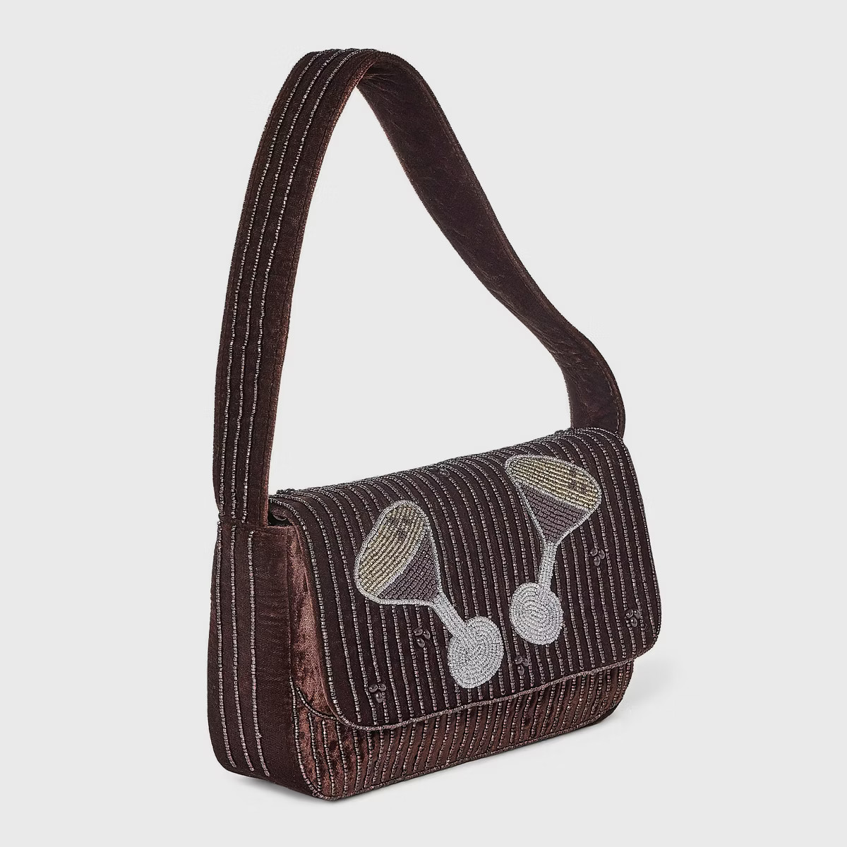 Embellished Espresso Martini Flap Shoulder Bag - A New Day™ Brown | Target
