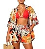 UOUA 3 Piece Swimsuits for Women Hawaiian Outfits Floral Tropical Bikini & Short Sets Summer Beac... | Amazon (US)