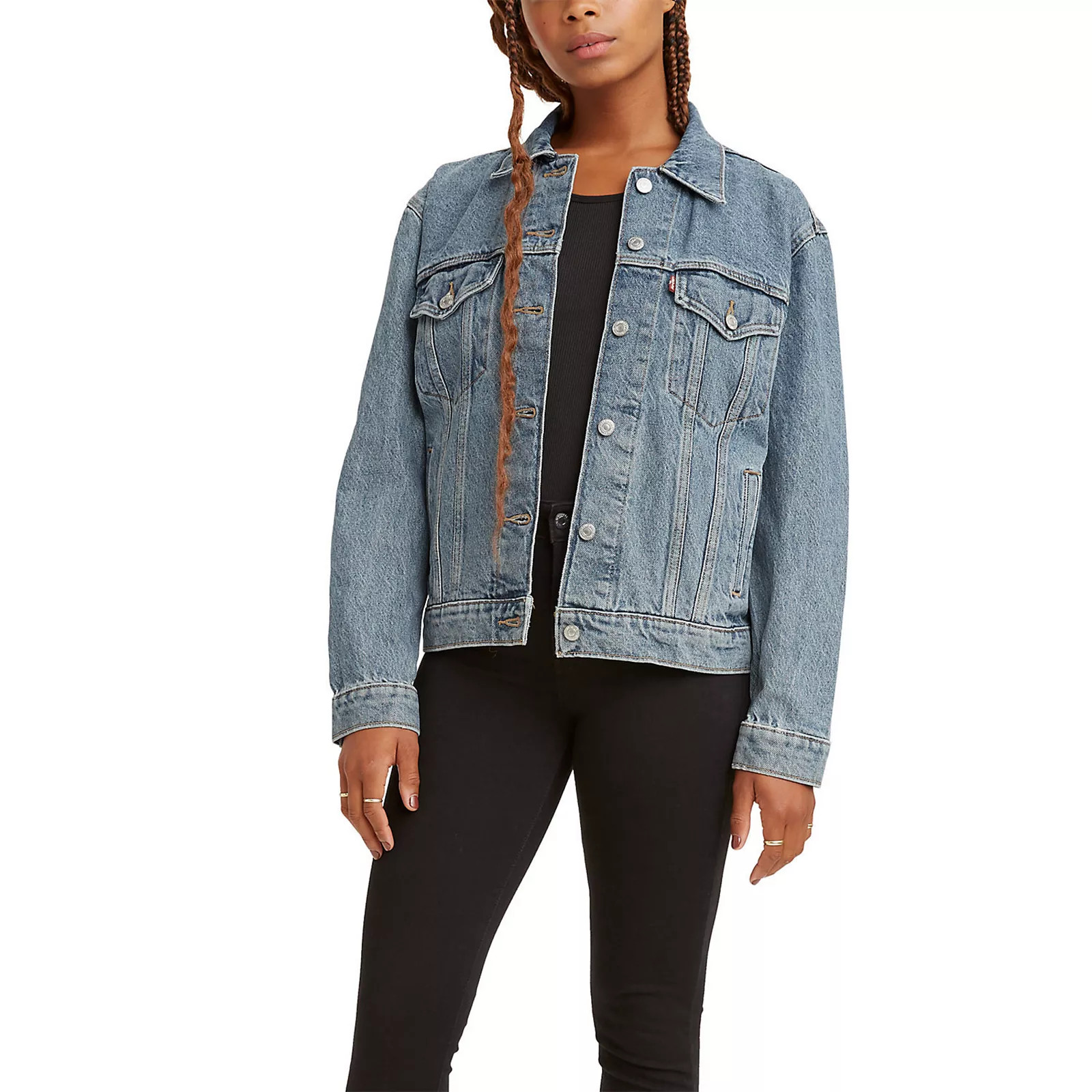 Women's Levi's Boyfriend Denim Jacket, Size: XS, Med Blue | Kohl's
