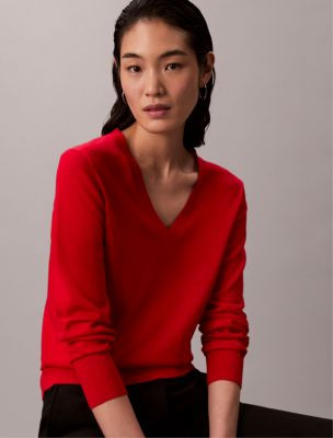 Merino Wool V-Neck Sweater | Calvin Klein | Calvin Klein (US)