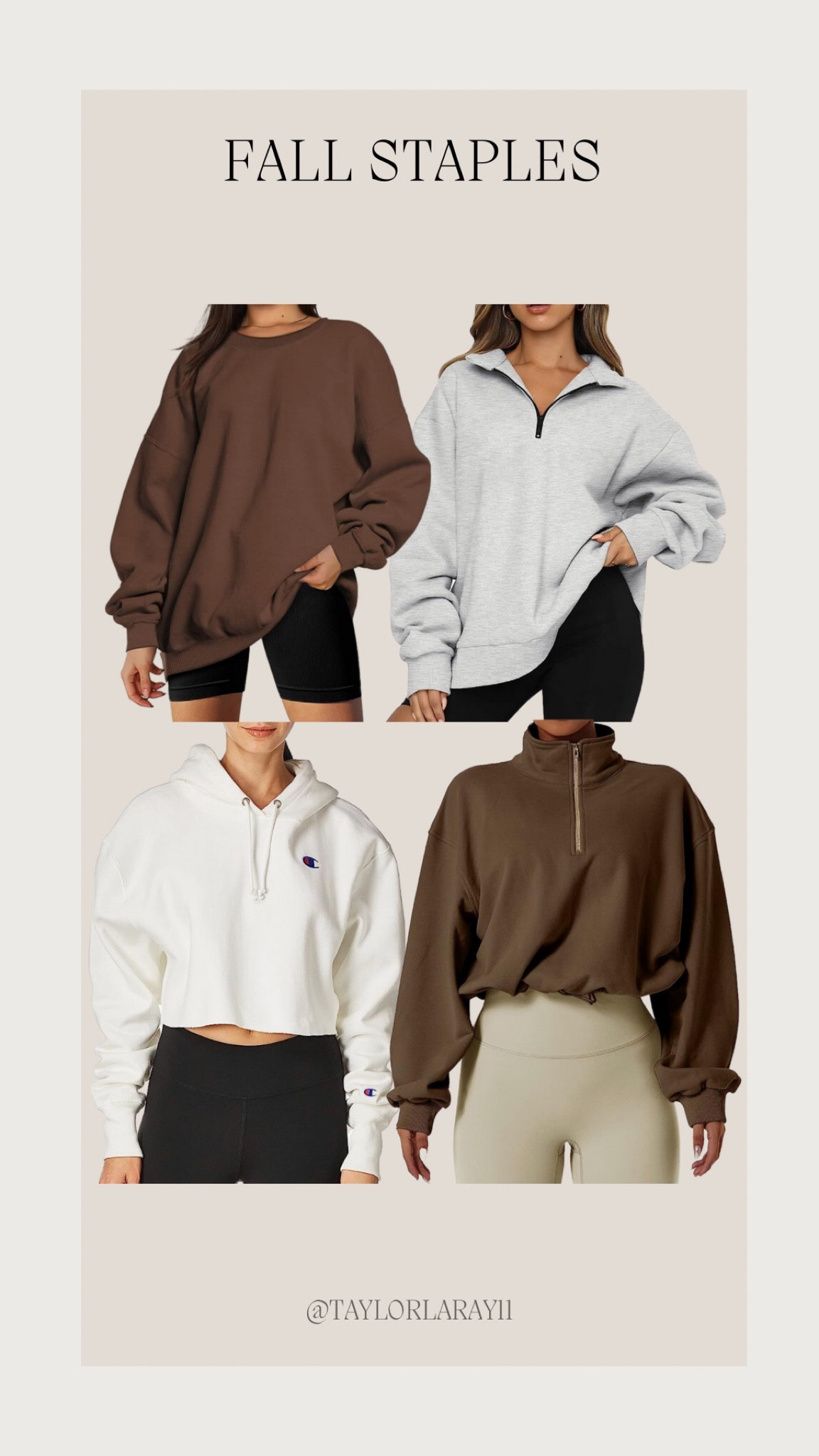 Fall sweatshirt staples 

#LTKSale #LTKfitness #LTKSeasonal