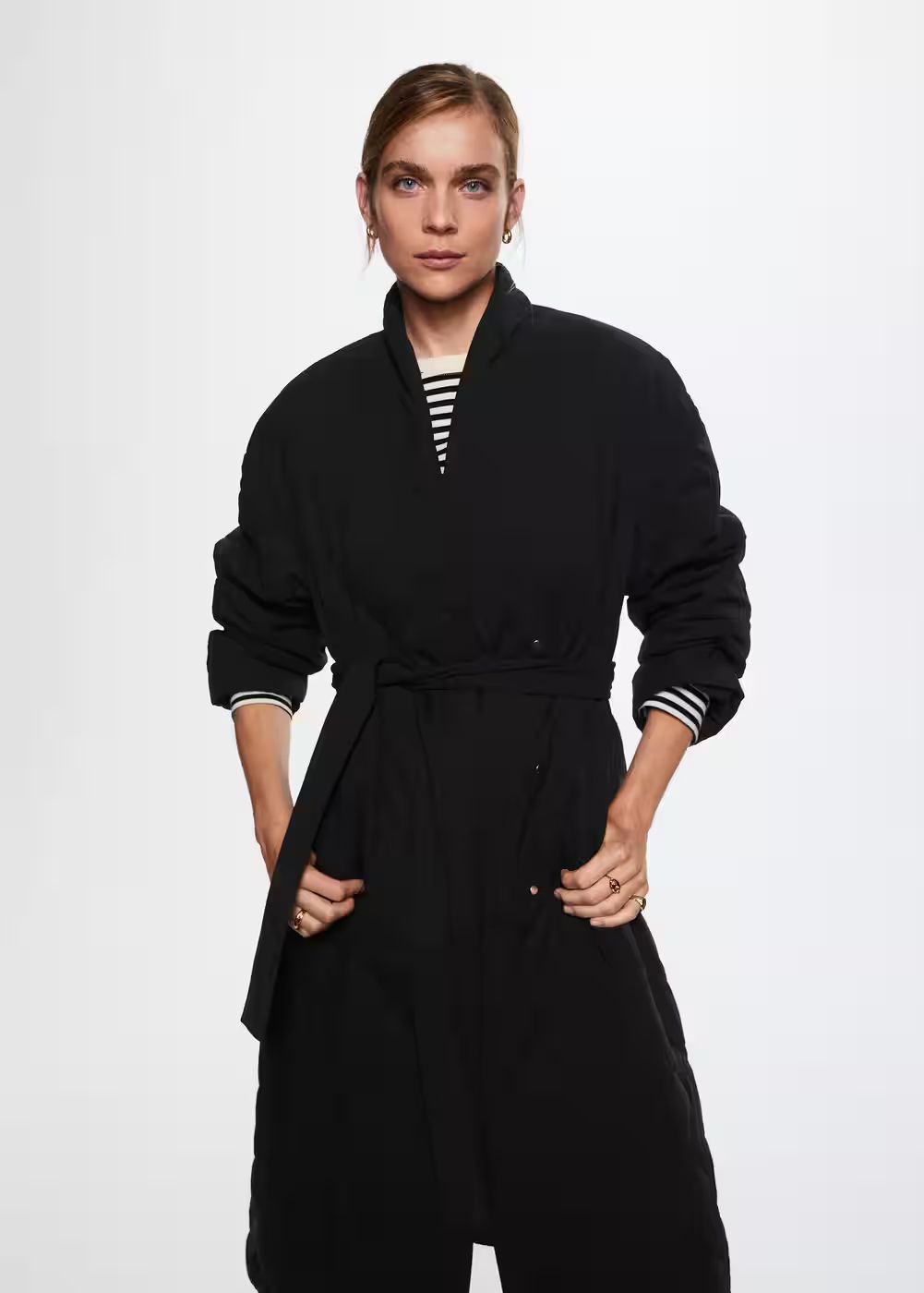 Oversize quilted coat -  Women | Mango USA | MANGO (US)