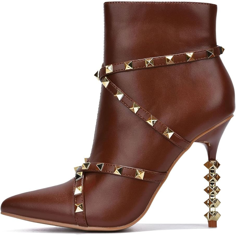 Cape Robbin Ines Sexy Stiletto Sculpted High Heels Booties for Women, Pointed Toe Ankle Booties w... | Amazon (US)