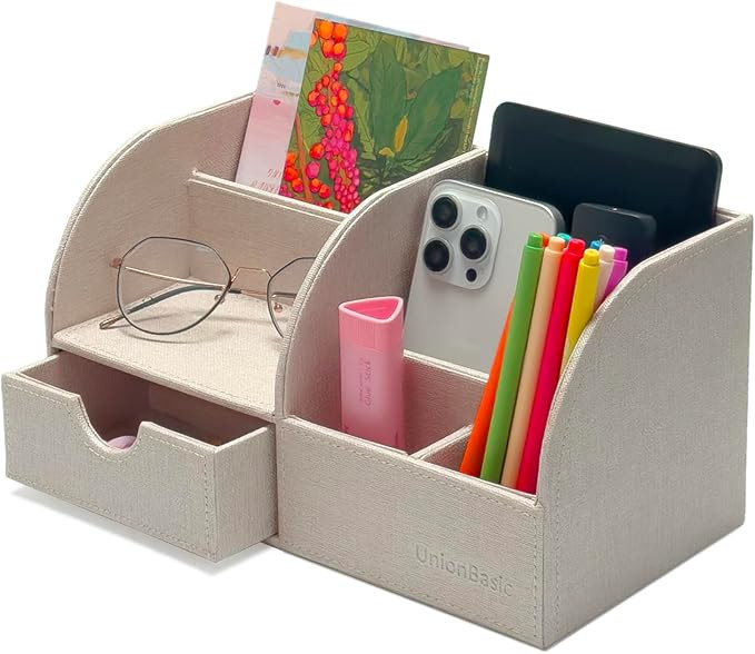 UnionBasic Desk Organizer, Multi-functional Leather Desktop Office Organizer, Pen Holder - Busine... | Amazon (US)