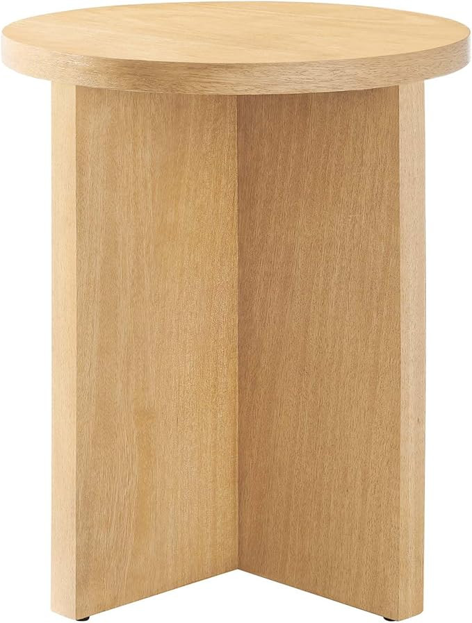 Modway EEI-6579-NAT Silas Round Wood Side Table, Natural | Amazon (US)