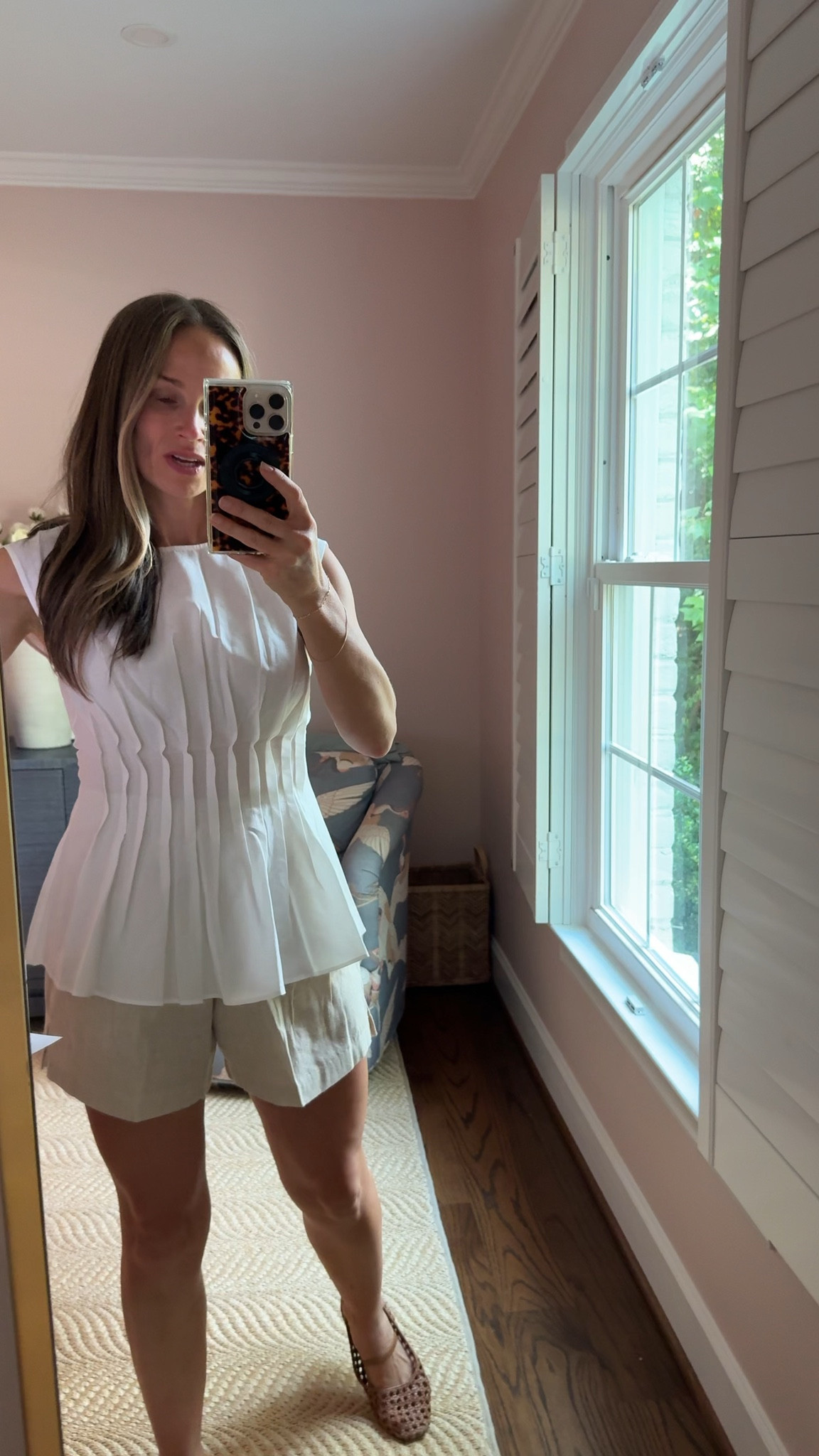 If you were going to a work conference that leans more casual, this would be great. I am wearing an XS in the @ruesophie top and a small in the @Vitamin A shorts.

#LTKootd #LTKOver40 #LTKPetite