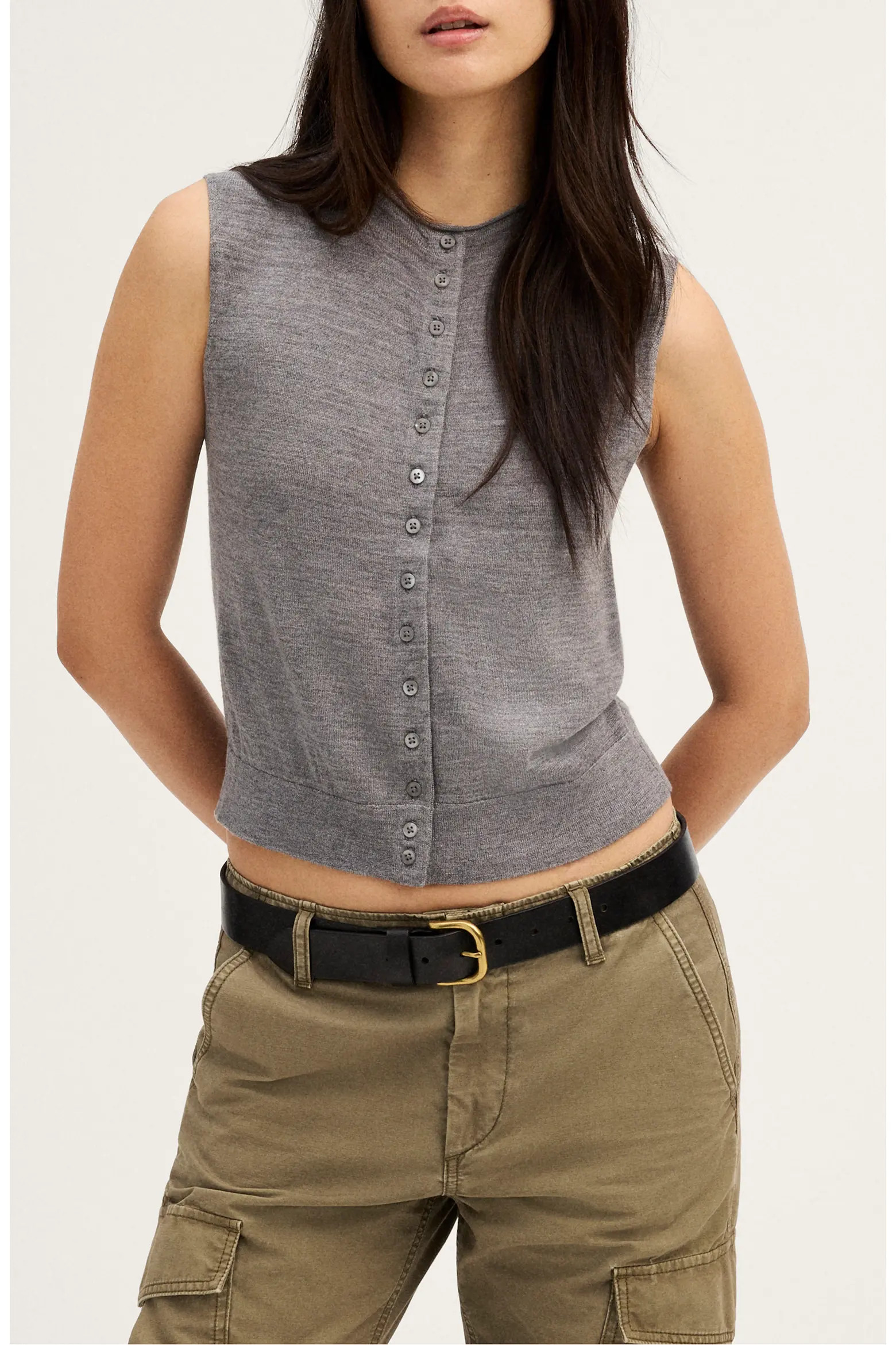 Madewell Button Front Sleeveless Cardigan (Women) | Nordstrom | Nordstrom