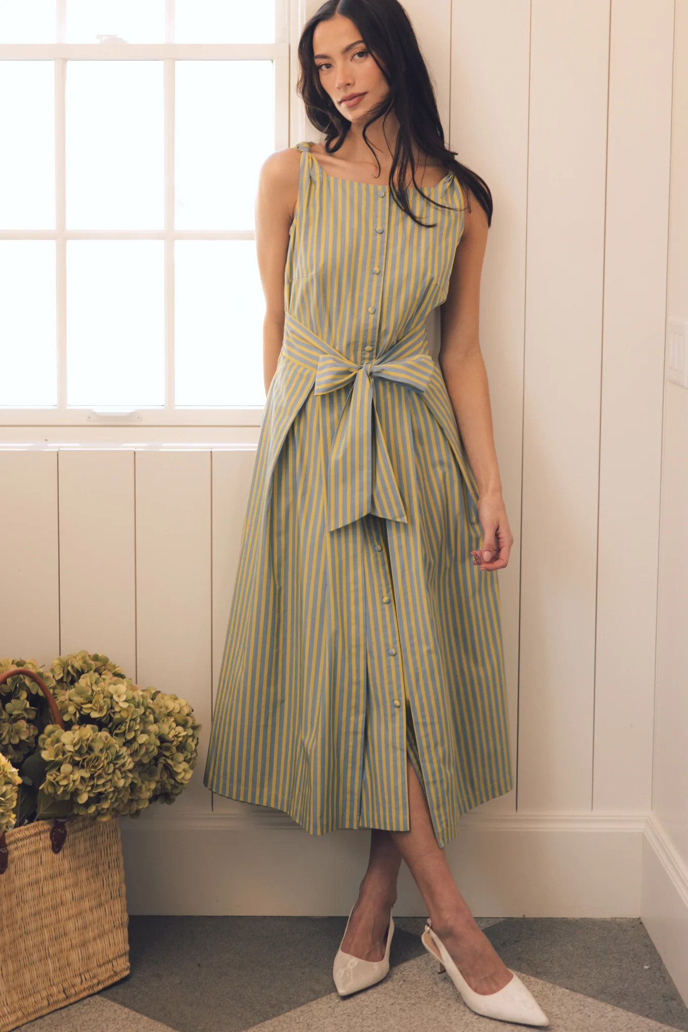 Glen Dress in Green Stripe | Ivy City Co