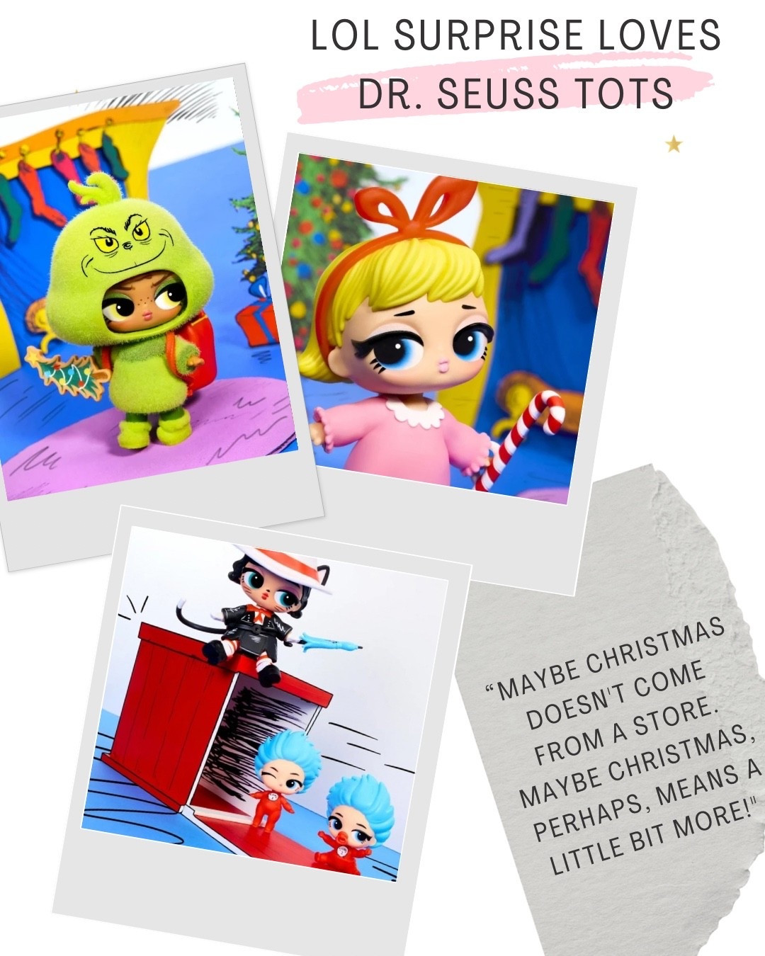 LOL Surprise Dr. Seuss Tots | Collectible Dolls for Toy Lovers 📚💅

My inner child said add to cart immediately. 😂📚🎀 These LOL Surprise Loves Dr. Seuss Tots are the kind of cute collectible toys that make you forget you’re technically an adult.

A fun gift idea for kids, collectors, Dr. Seuss fans, or anyone who has a weakness for tiny things. 🥹✨

#LTKmomlife #LTKSeasonal #LTKKids