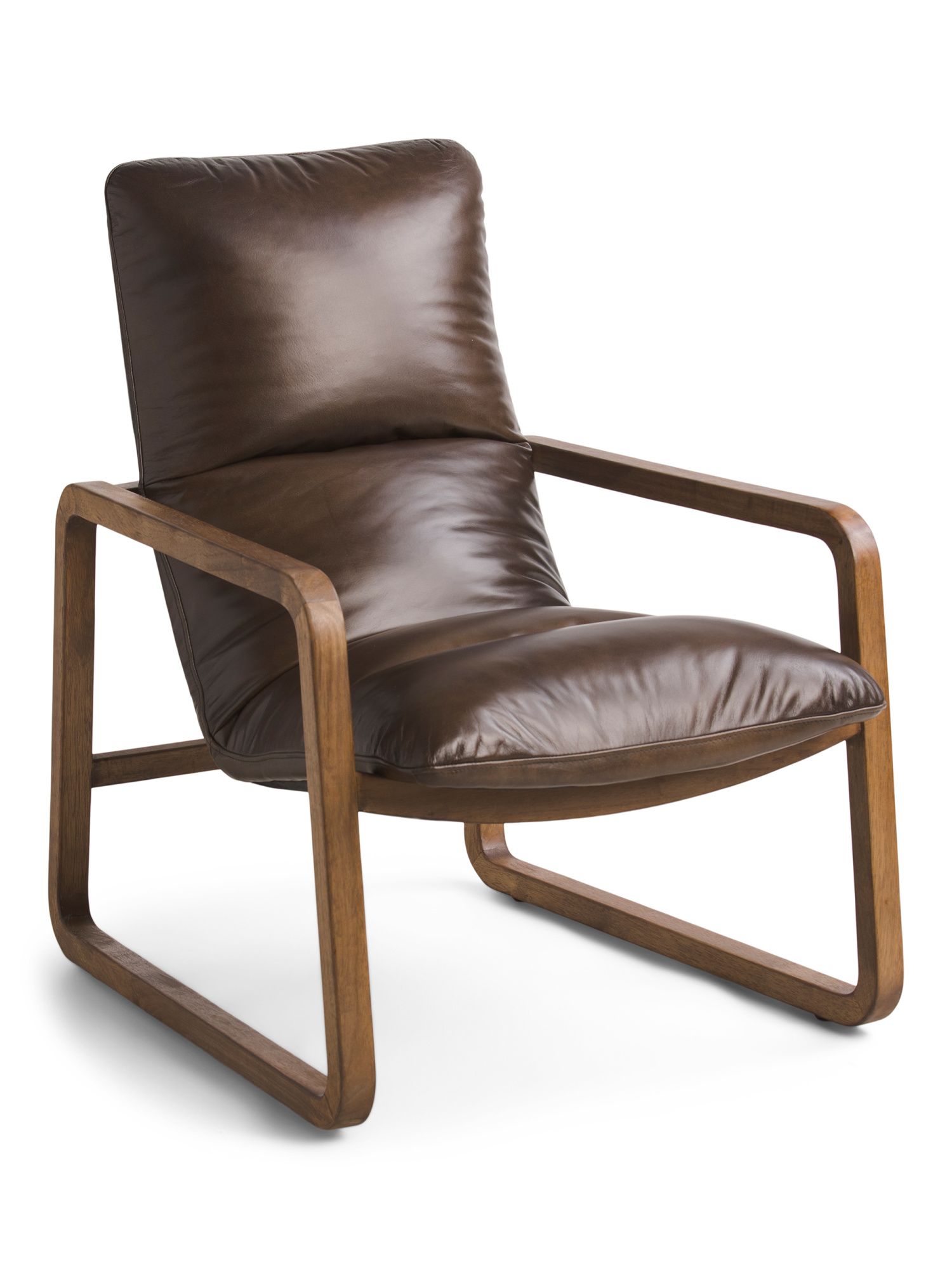 Atticus Top Grain Leather Accent Chair | Furniture & Lighting | Marshalls | Marshalls
