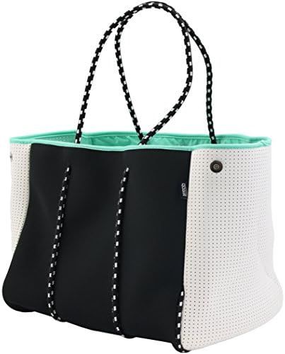 QOGiR Neoprene Multipurpose Beach Bag Tote with Inner Zipper Pocket and Movable Board (Black, X-l... | Amazon (US)