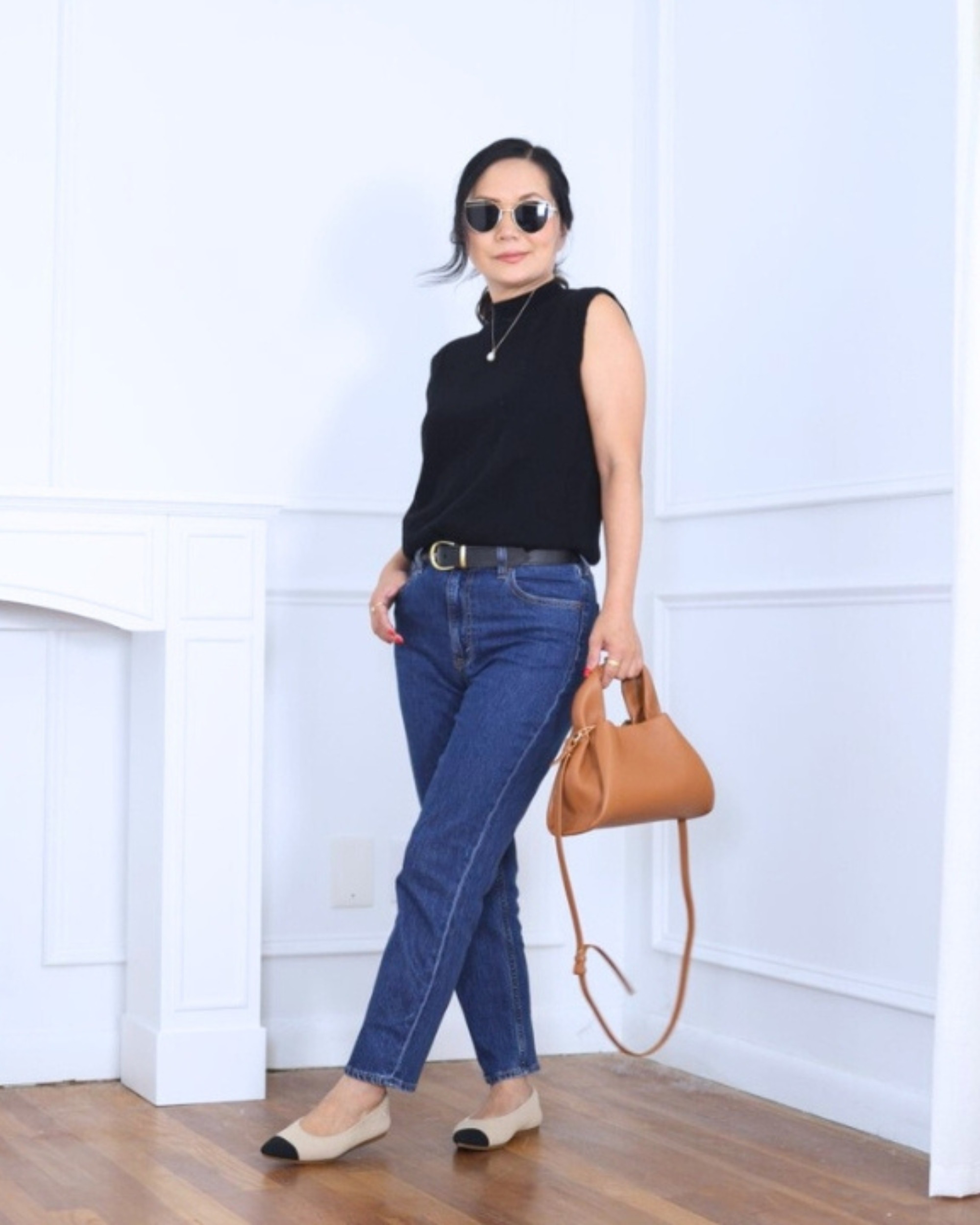 A simple yet polished look I’ve been loving lately — this mock neck top and bag from Quince paired with ankle straight jeans. It’s that effortless mix of comfort and chic that works perfectly for coffee runs or casual meetings. I’m 5’2, wearing size S.

#LTKPetite #LTKStyleTip #LTKOver40