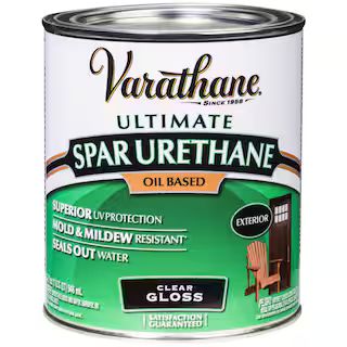Varathane Varathane 1 Quart Clear Gloss Oil-Based Exterior Spar Urethane 9241H - The Home Depot | The Home Depot