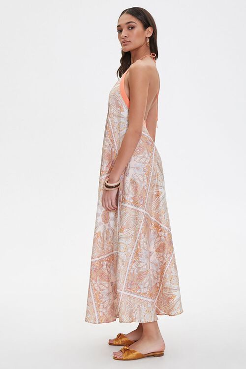 Satin Ornate Print Trapeze Dress | Forever 21 (US)