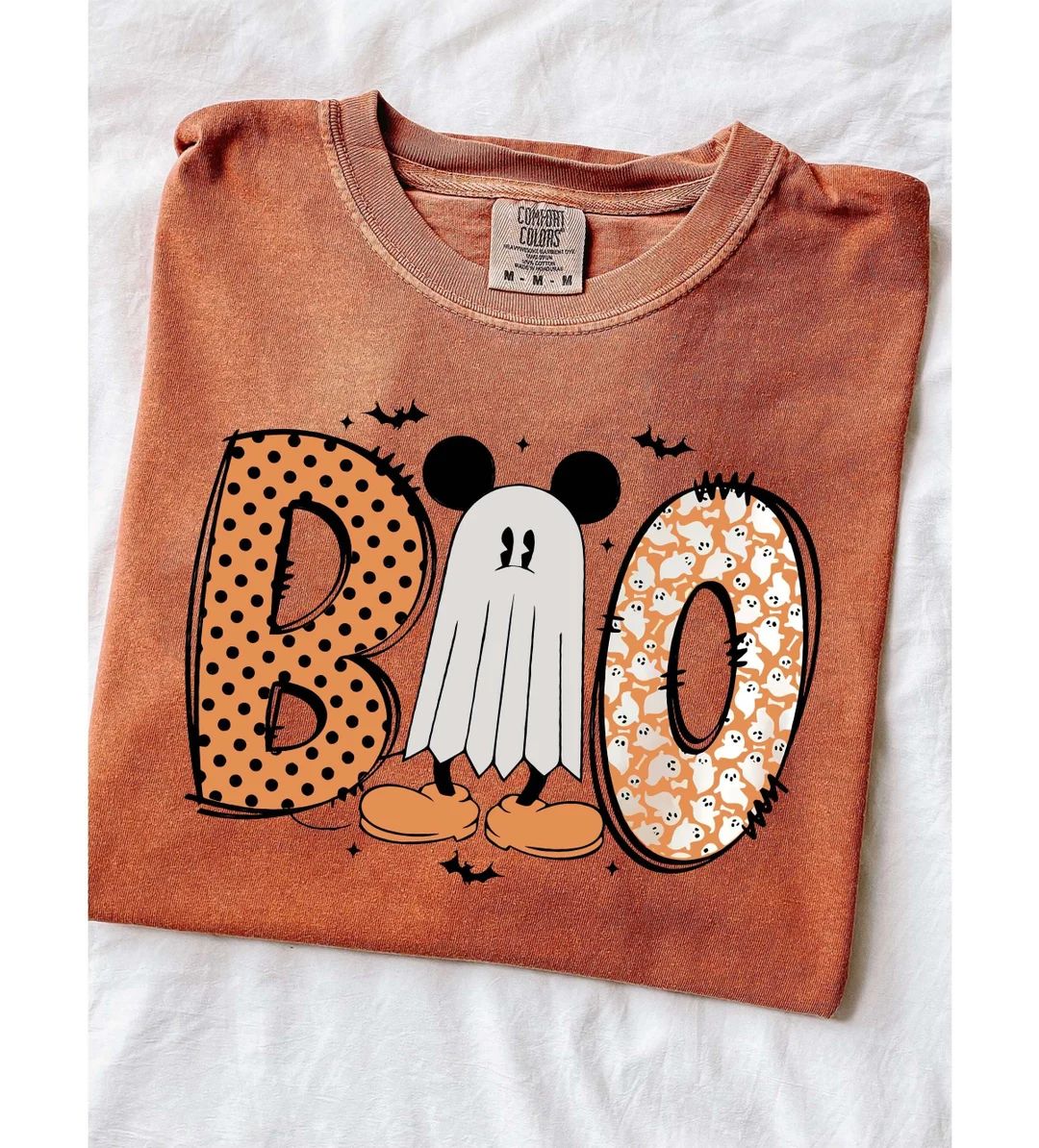 Mickey Boo Spooky Season Comfort Colors® Shirt Mickey Ghost - Etsy | Etsy (US)