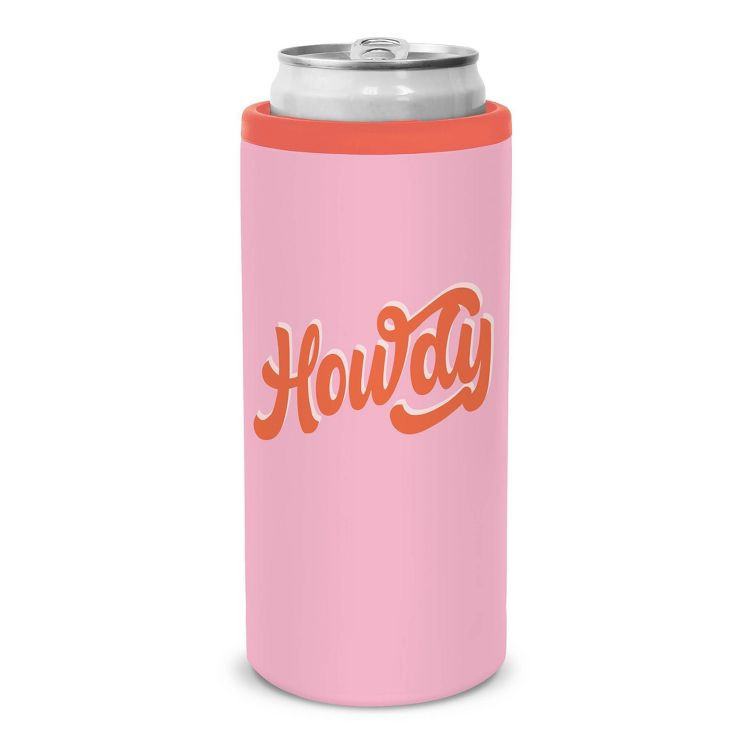 OCS Designs Stainless Steel Slim Can Cooler Howdie | Target