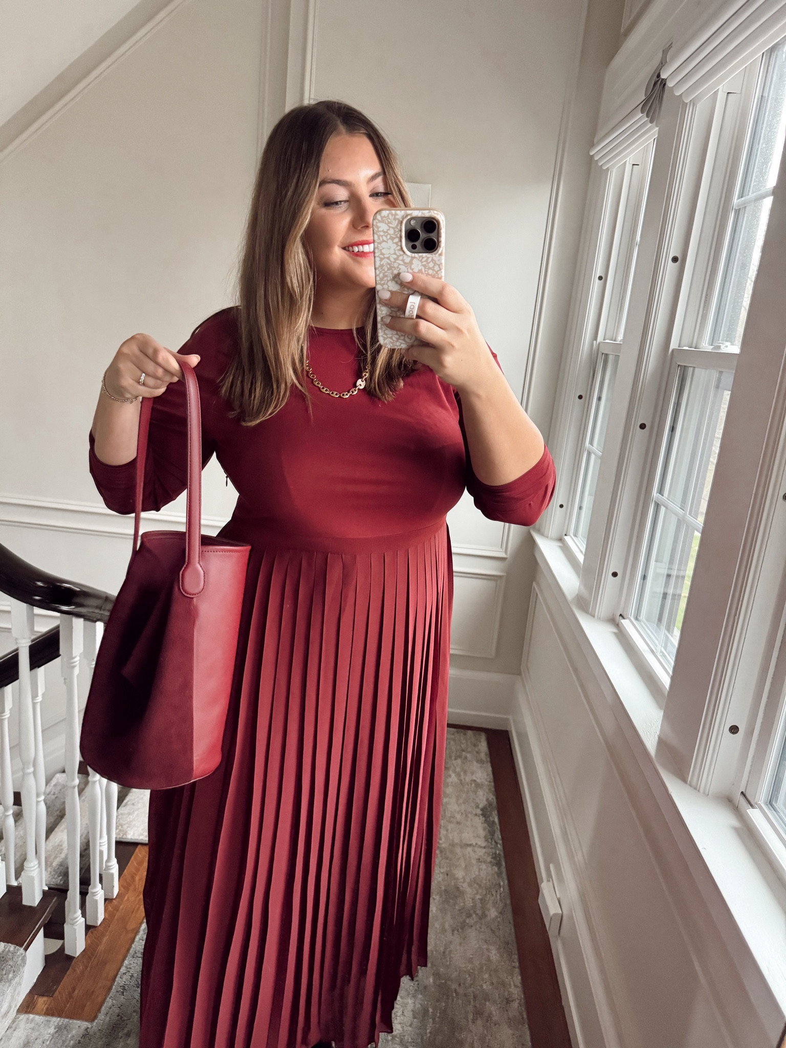 Burgundy is in this season & I’m loving this dress & tote. Wearing size XXL in dress. #ad #injcrew @JCrew

#LTKMidsize #LTKSaleAlert #LTKCyberWeek