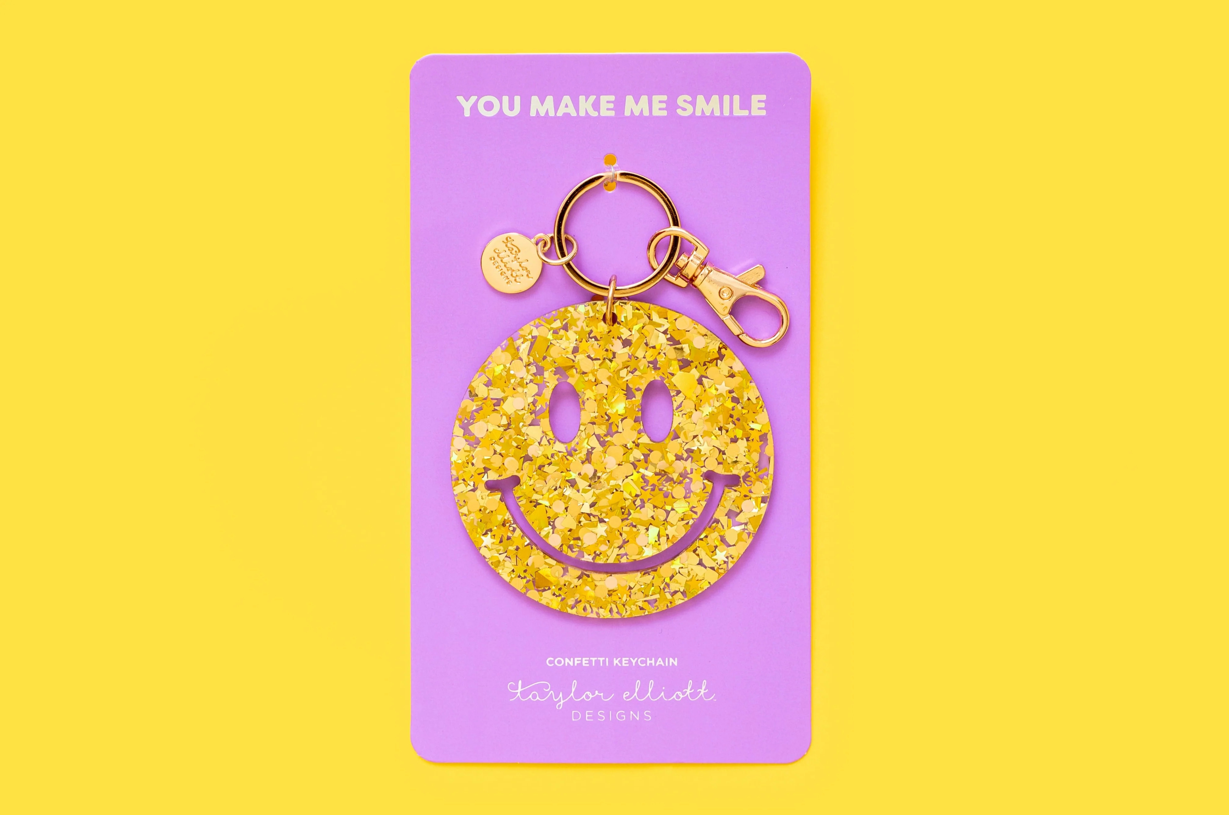 Confetti Smiles Keychain | Taylor Elliott Designs