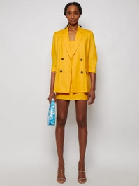 Wool Wrap Blazer Melon Orange | The Webster