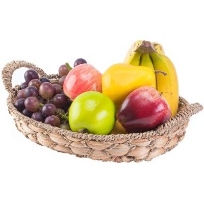 Vintiquewise Seagrass Fruit Bread Basket Tray with Handles | Target