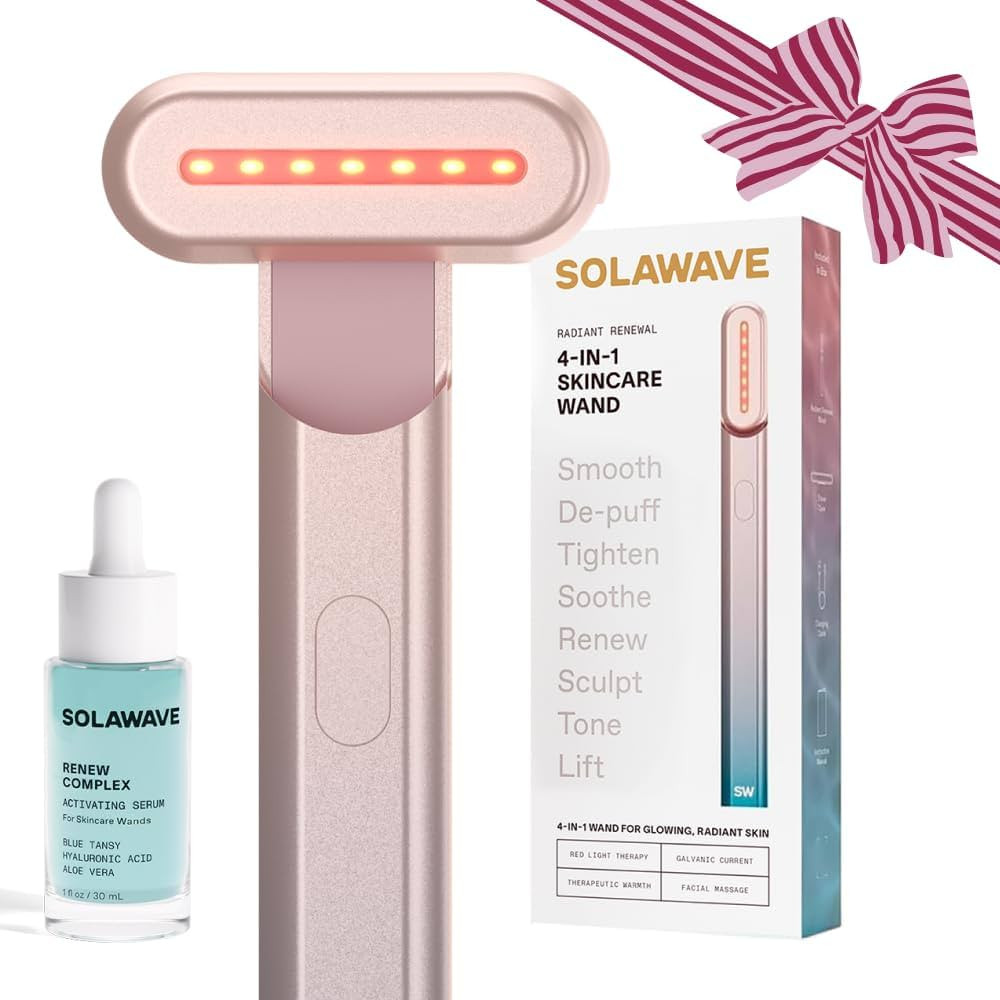 Solawave 4-in-1 Radiant Renewal Red Light Therapy Wand & Renew Complex Activation Serum | Beauty ... | Amazon (US)