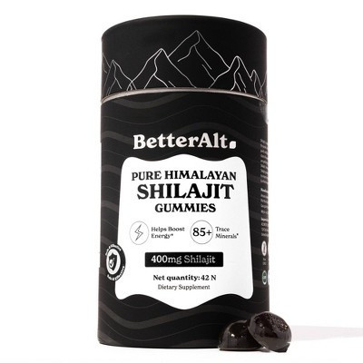 Better Alt Shilajit Gummies - Energy & Focus Supplement with Himalayan Shilajit - 42ct | Target