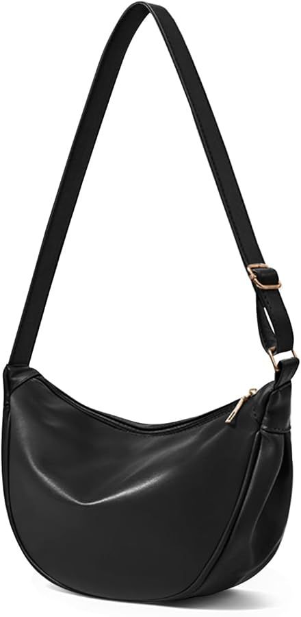 JYG Hobo Bag for Women Sling Crescent Bags Trendy Small Shoulder Purse Casual PU Leather Handbag ... | Amazon (US)