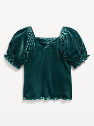 Puff-Sleeve Velvet Top for Toddler Girls | Old Navy (US)