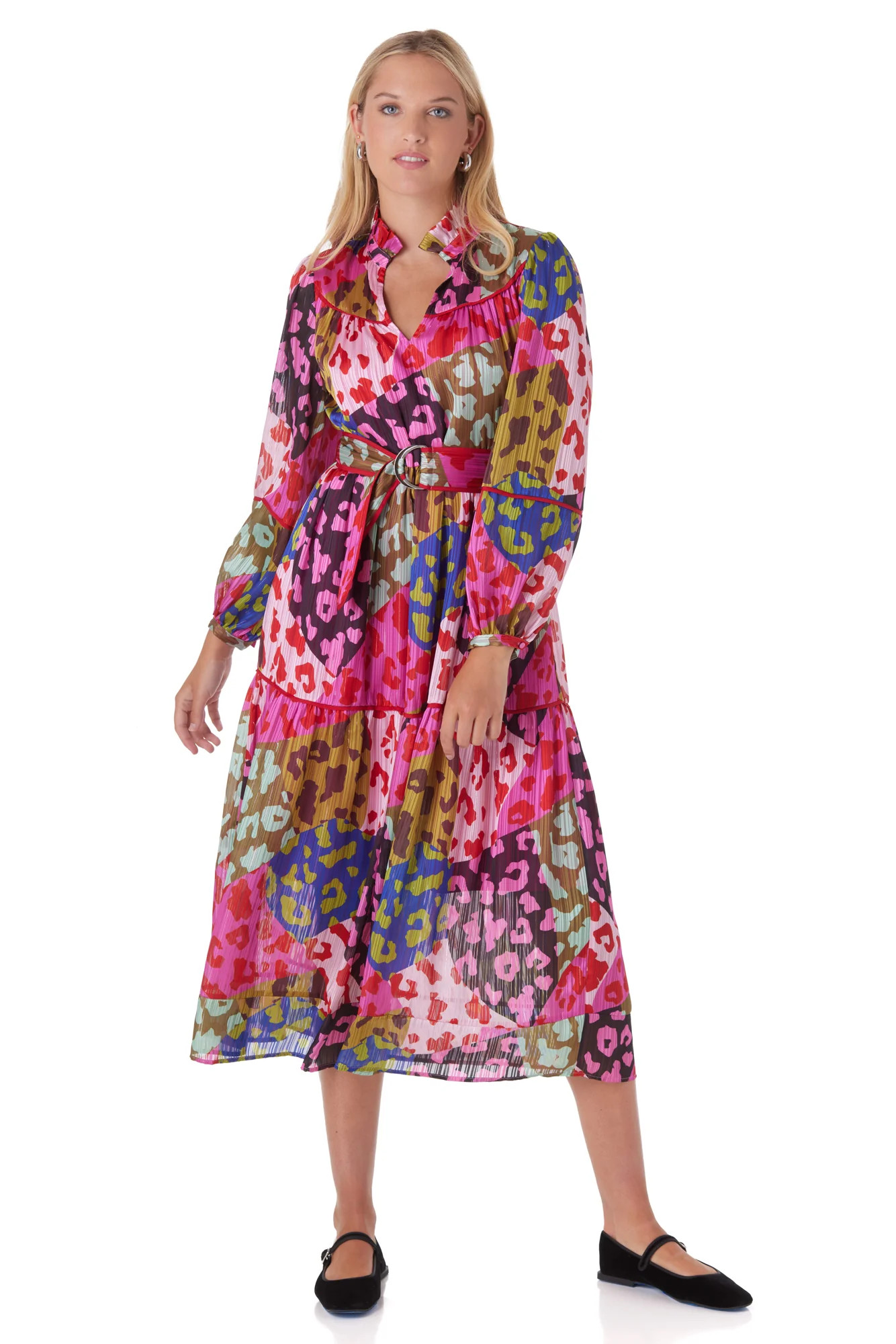 Delphine Dress in Patched Leopard | CROSBY by Mollie Burch | CROSBY by Mollie Burch