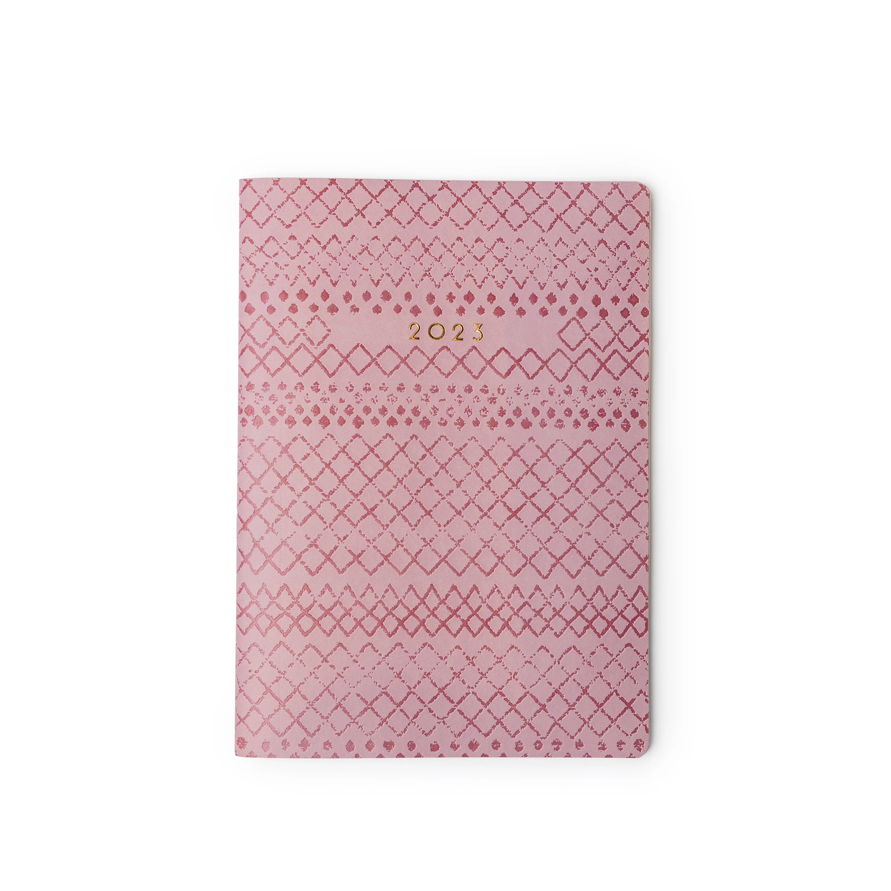 2023 Leatherette Monthly Planner 7" x 9.75" Pink Global Geo Blush by Pen+Gear | Walmart (US)