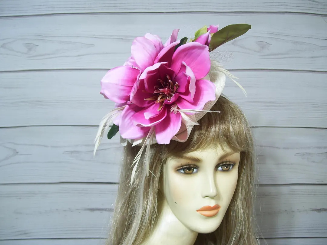 Pink Kentucky Derby Fascinator Hat, Tea Party Headpiece, Easter, Church, Belmont, Horse Races Hat... | Etsy (US)