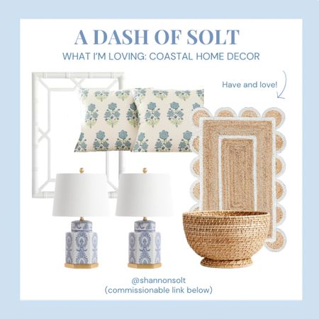 A few things for the home that I’m loving 🫶

Coastal decor, spring decor, coastal style, rattan, woven, welcome mat, rug, pillows, mirror, lamps, lighting, blue and white 

#LTKhome