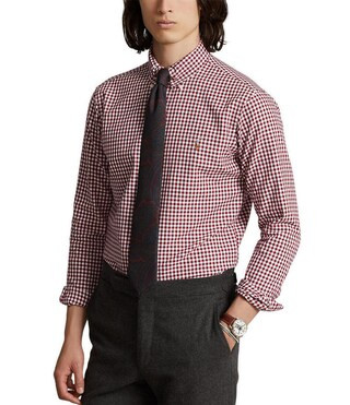 Classic-Fit Checked Oxford Long-Sleeve Woven Shirt | Dillard's