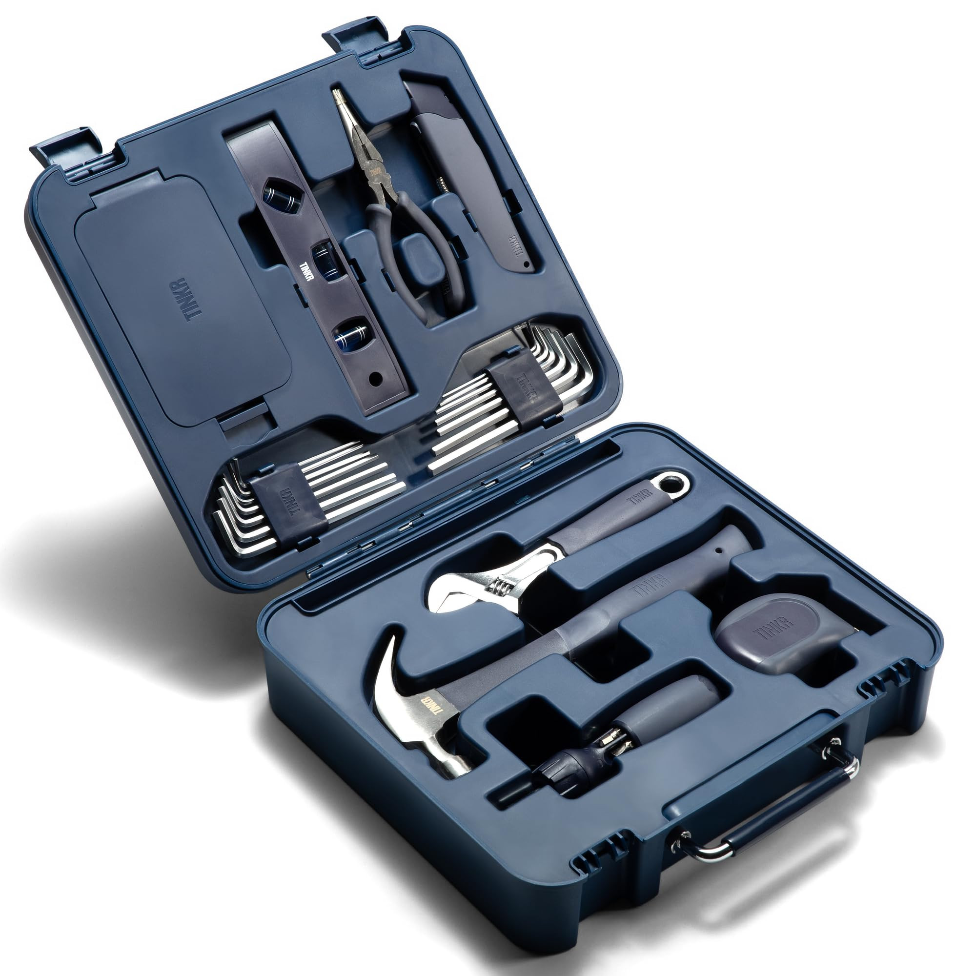 TINKR Modern Tool Box Workstation – Full Tool Set with Hammer, Ratchet Screwdriver, Allen Keys,... | Amazon (US)