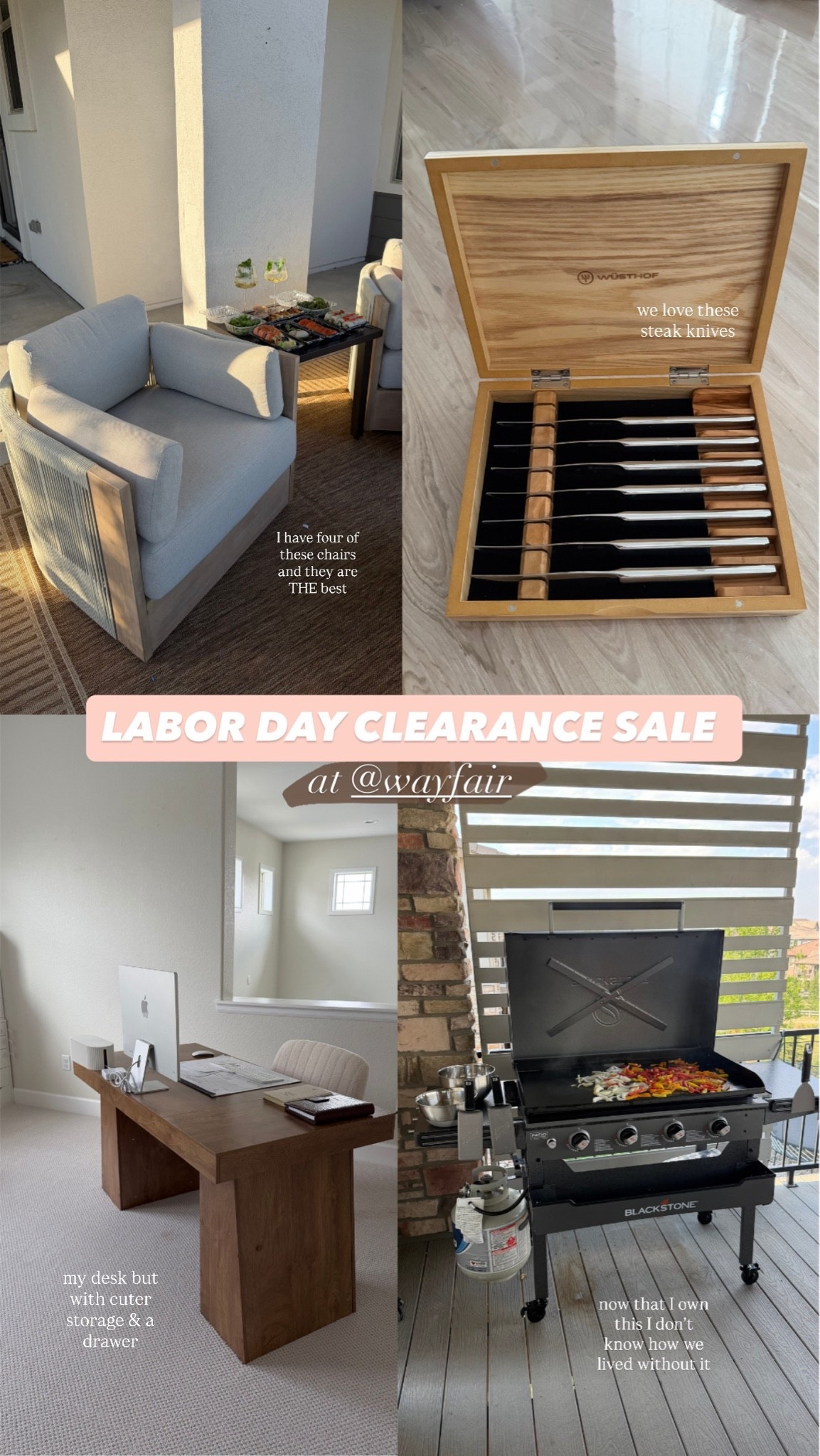 #ad lots of our faves are on sale at @wayfair for their Labor Day Clearance sale!! Items are up to 70% off and the sale ends today so grab ‘em on sale while you can!! #Wayfair #WayfairPartner