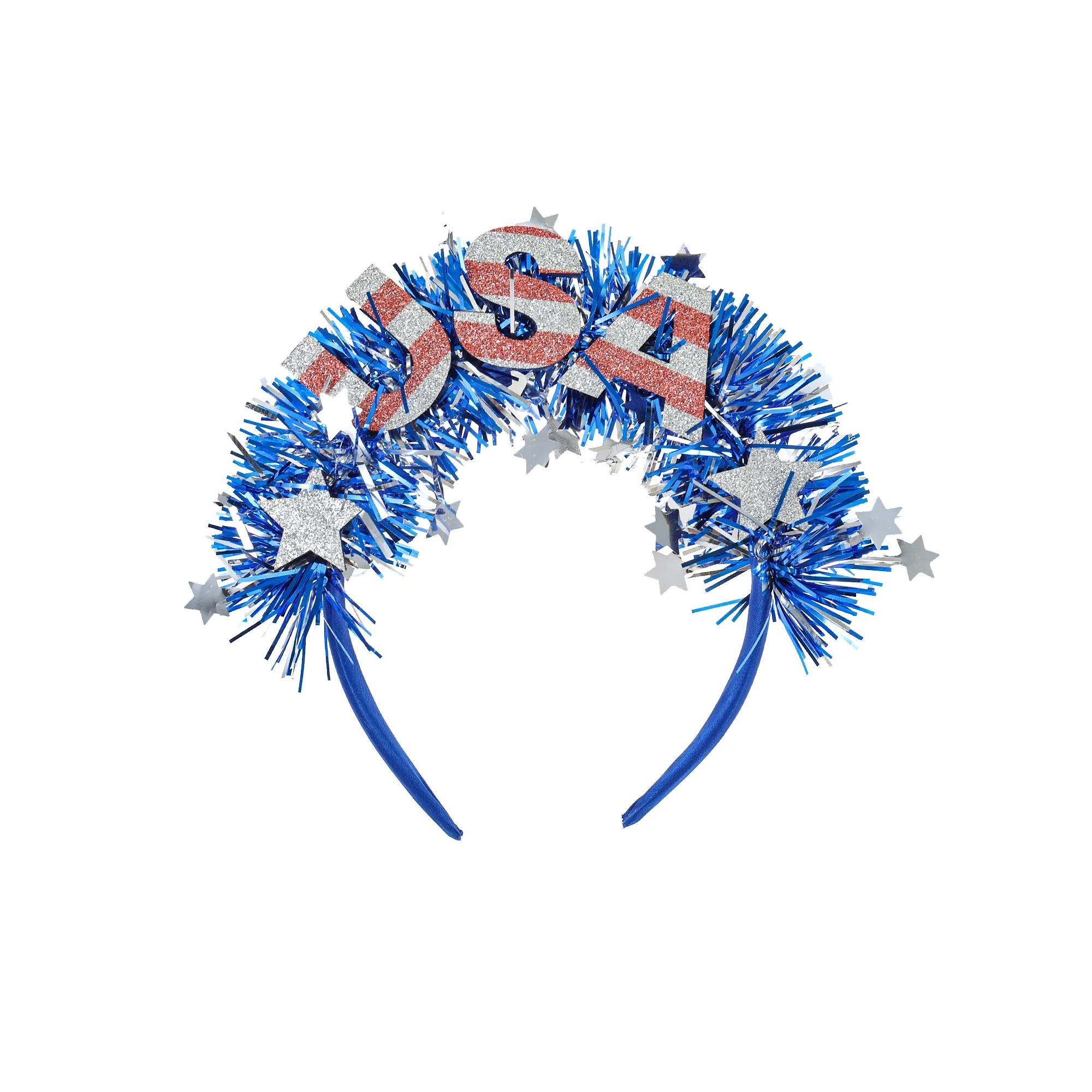 Way to Celebrate Americana "USA" Tinsel Headband, 1 Piece - Walmart.com | Walmart (US)