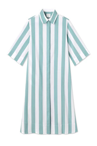 Marnie Caftan in Azure Stripe | Lake Pajamas