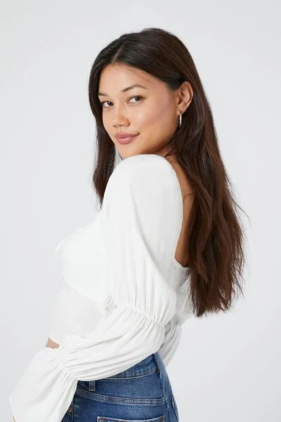 Bell-Sleeve Crop Top | Forever 21 | Forever 21 (US)