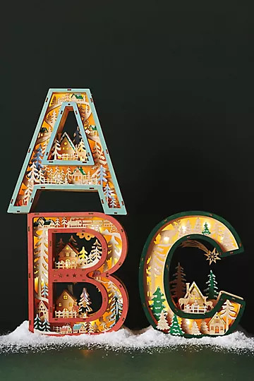 Monogram Wonderland Light-Up Scene | Anthropologie (US)