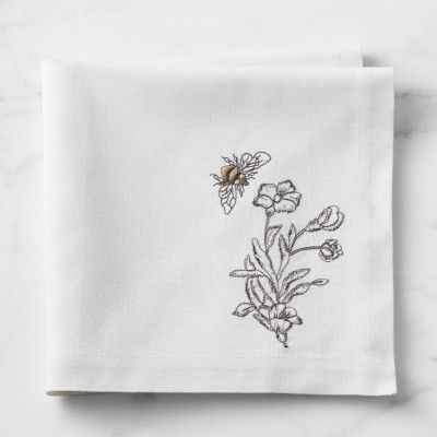Bee Embroidered Napkins, Set of 4 | Williams-Sonoma