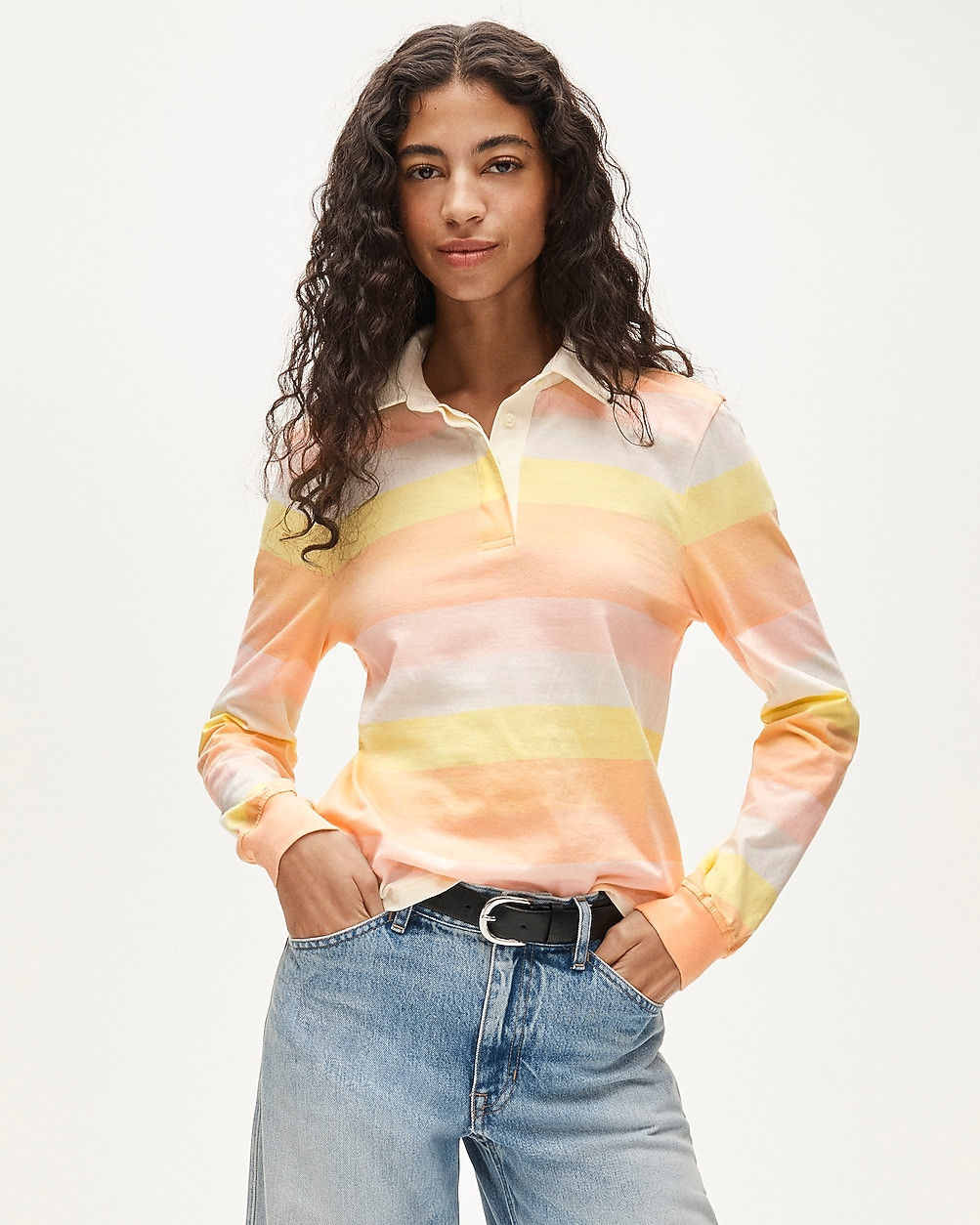 Vintage jersey rugby T-shirt in stripe | J. Crew US