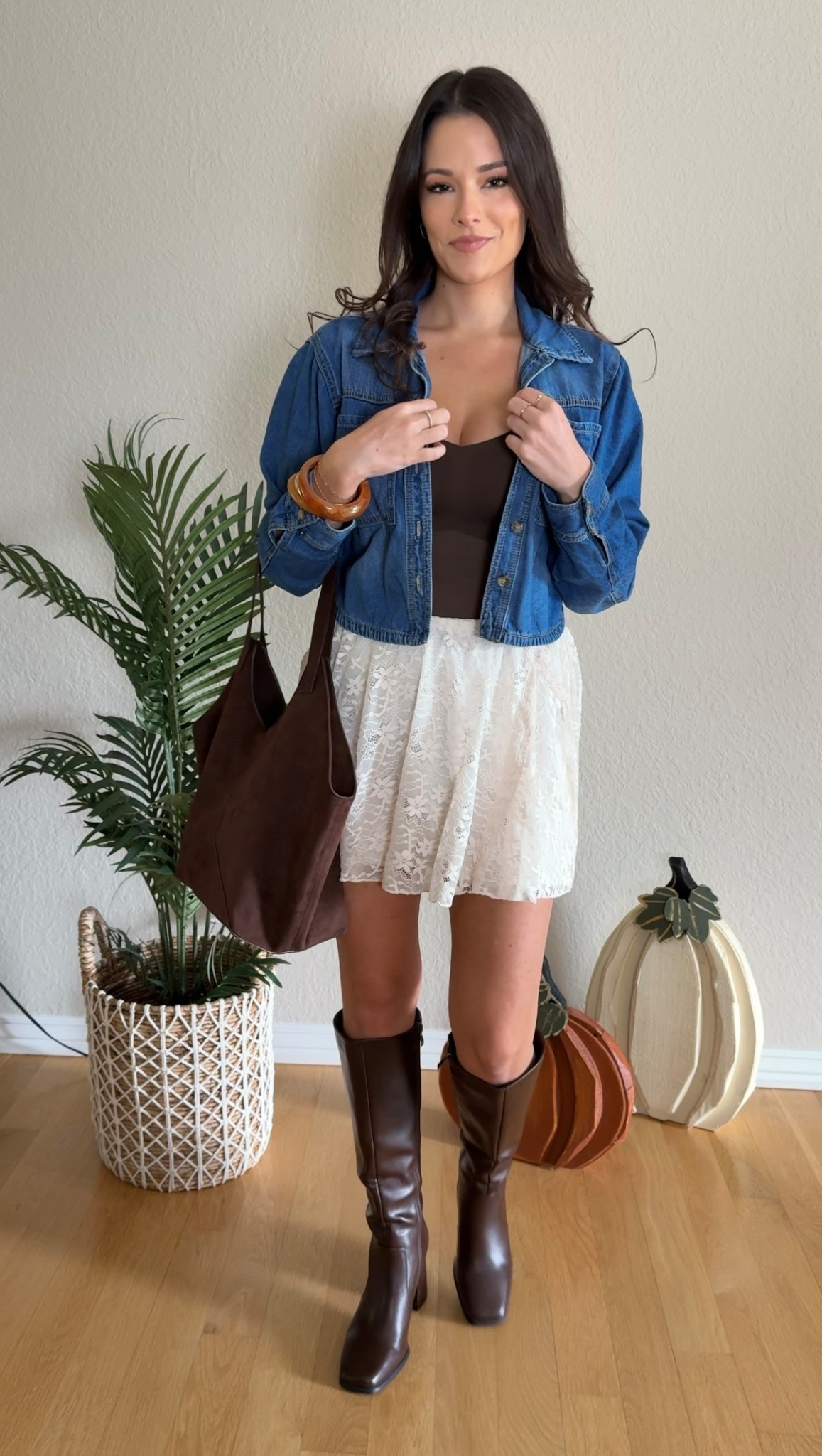 easy chic fall outfit

brown boots, lace skirt, suede bag, brown tote bag, shapewear, outfit inspo, fall style, chic fall outfit, 

#LTKShoeCrush #LTKSaleAlert #LTKStyleTip