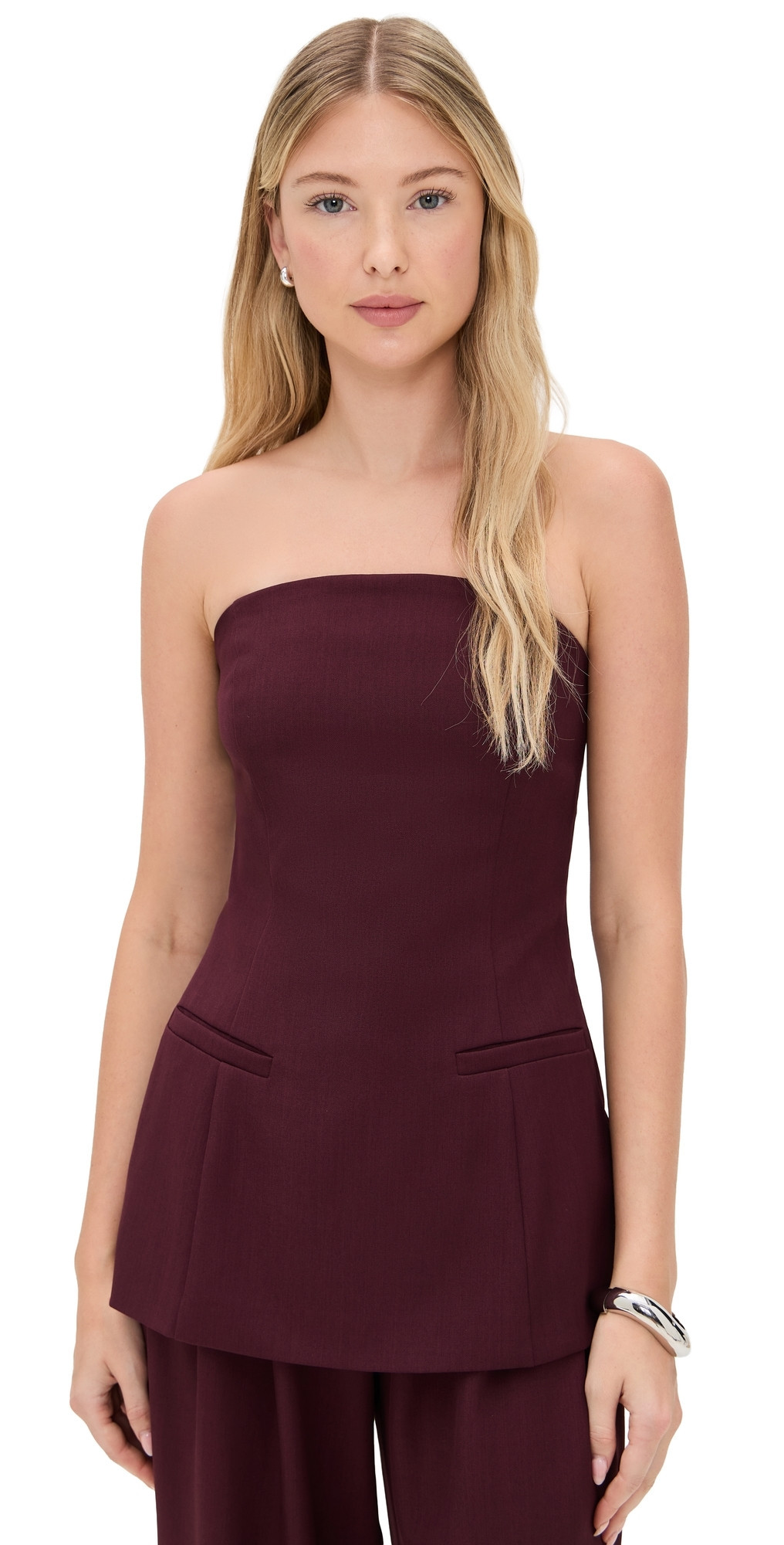 4th & Reckless Maggie Corset Burgundy M | Shopbop