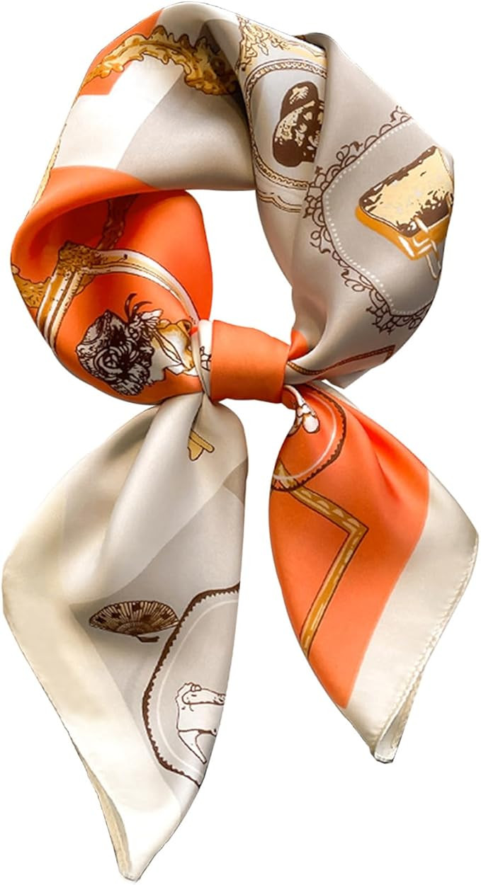 Hair Bandanas Scarf For Women Lightweight Fashion Neck Silk Satin Head Scarves For Sleeping Handb... | Amazon (US)