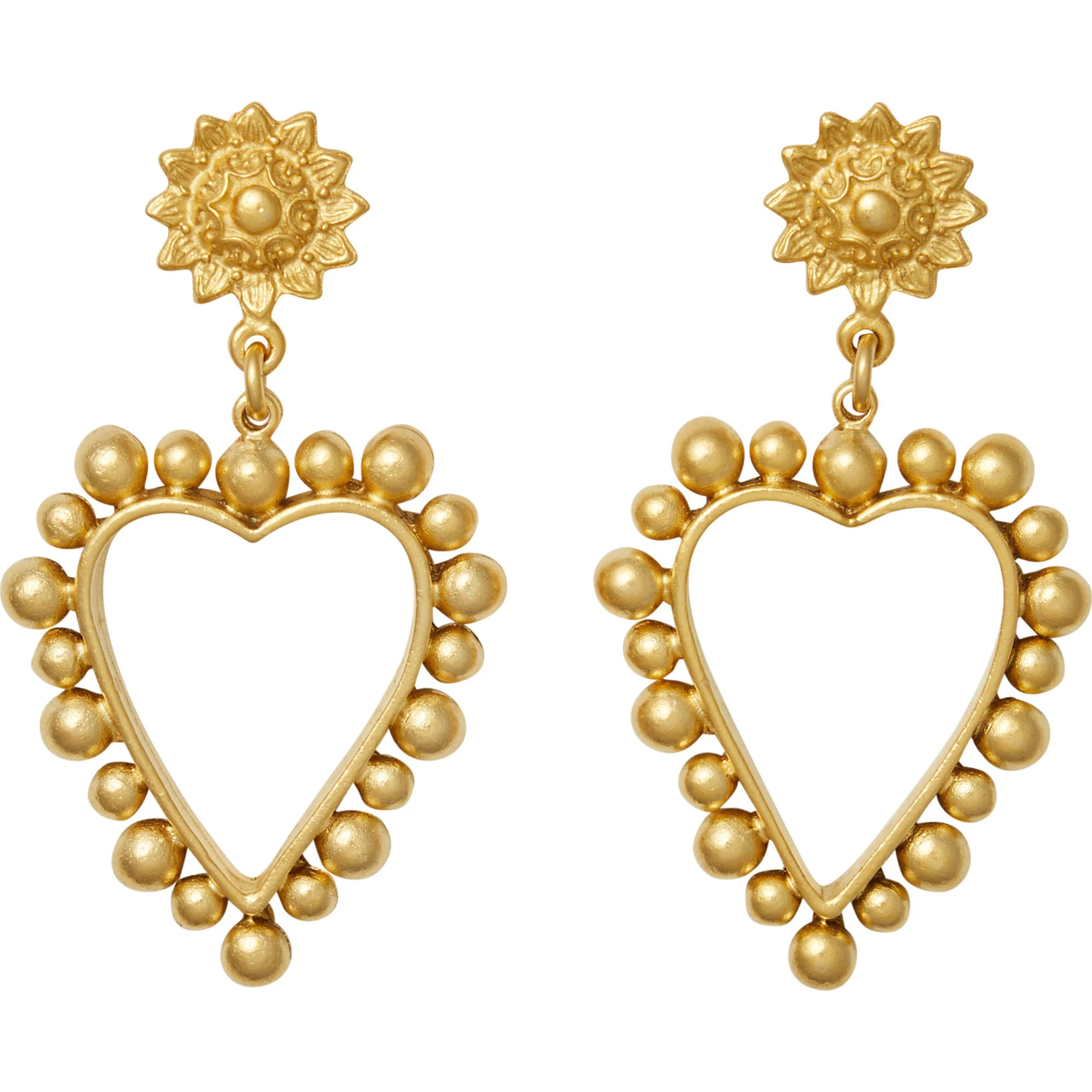 Women's Heart Of Gold Earrings | Maisonette