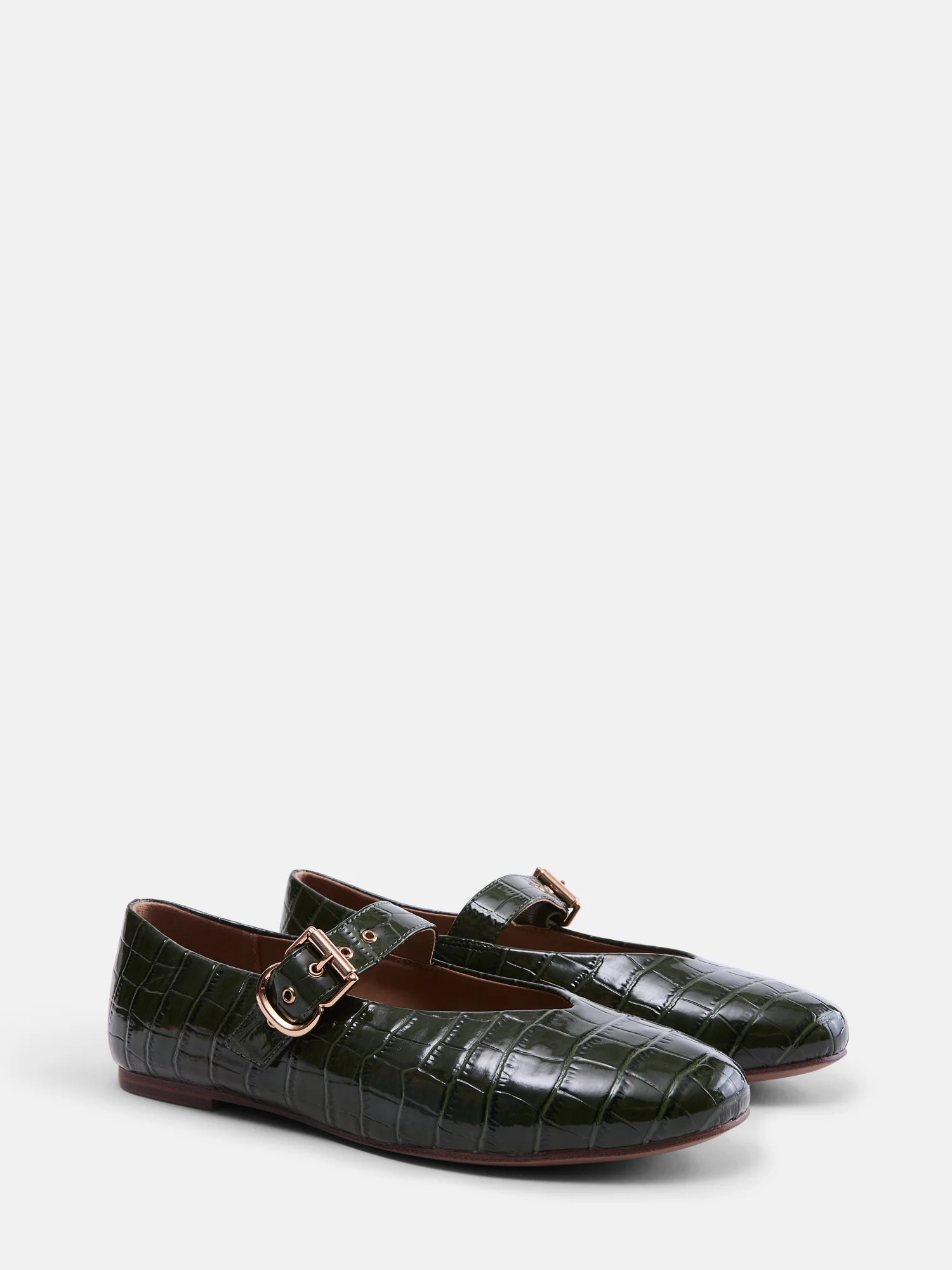 Free Assembly Women's Croco Mary Jane Flats | Walmart (US)